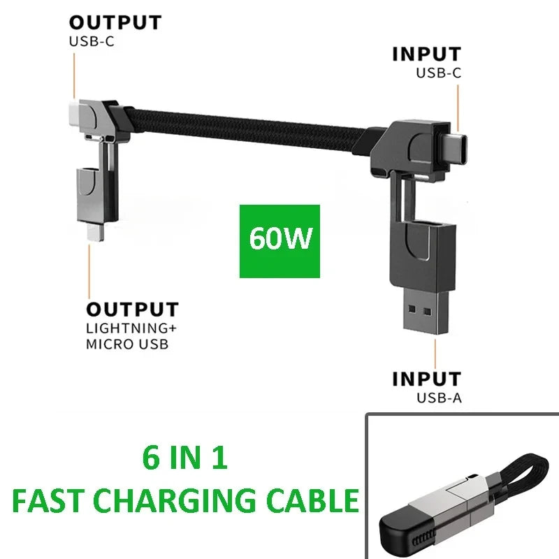 Zeus-X Go Ultra 6-in-1 Universal Cable
