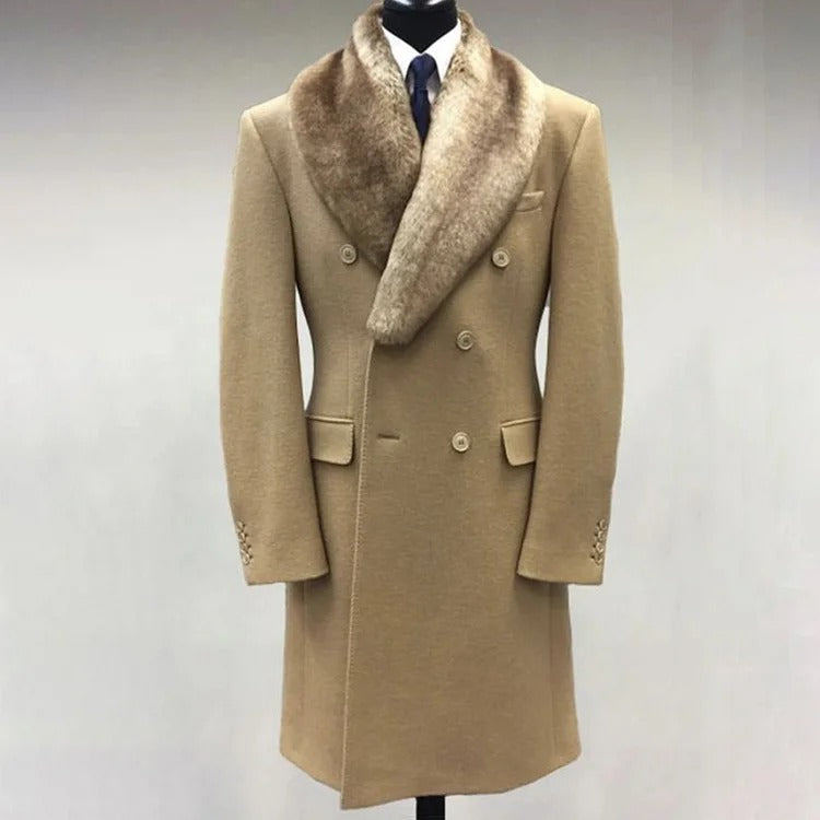 Casual Fashion Fur Lapel Collar Graphic Pattern Long Sleeve Coat