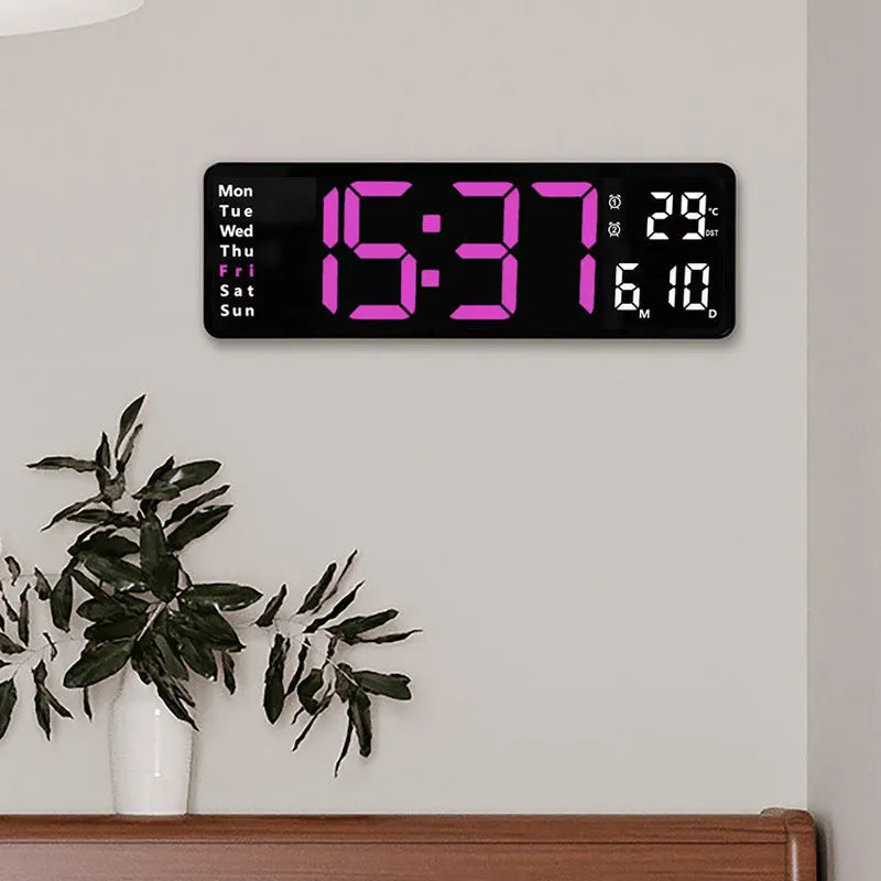 Upgraded Digital Wall Clock Large Display