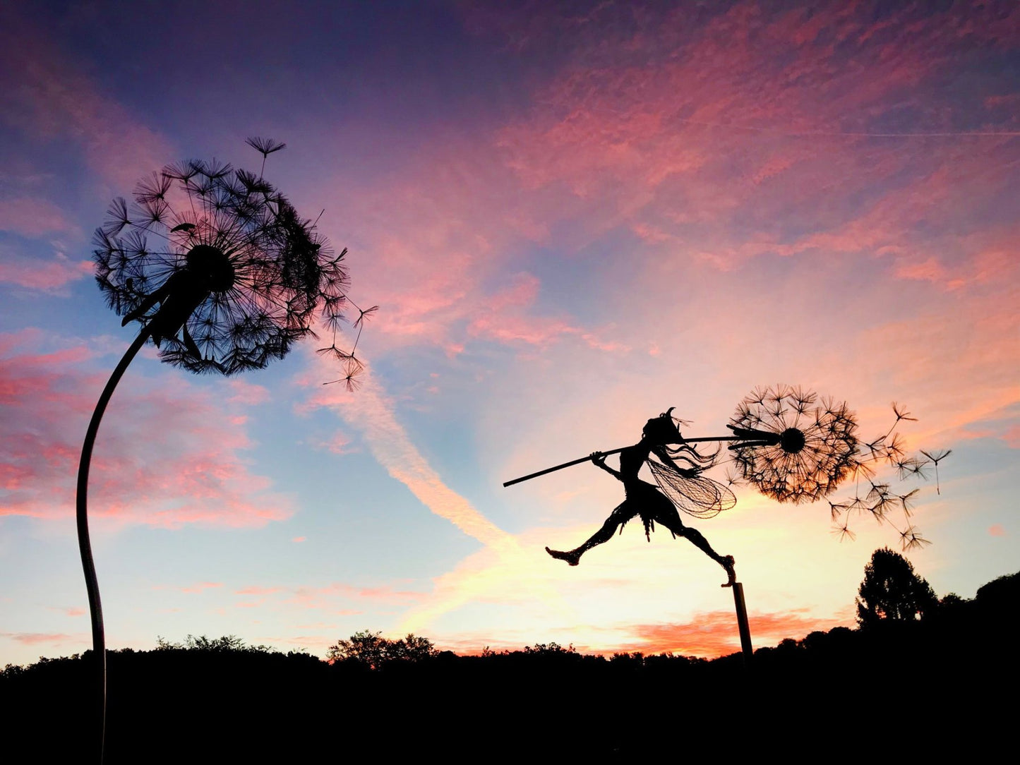 Fairy Steel Garden Sculptures - The Naughty Spirits Are Dancing