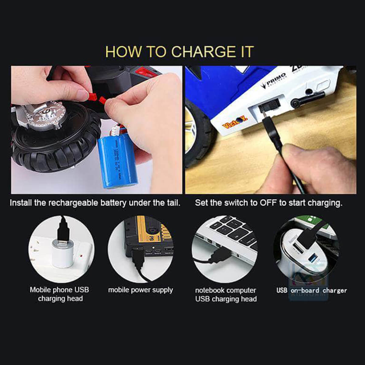 1:6 RC Motorcycle High Speed Drift Motorcycle Remote Control Racing Stunt Motorcycle