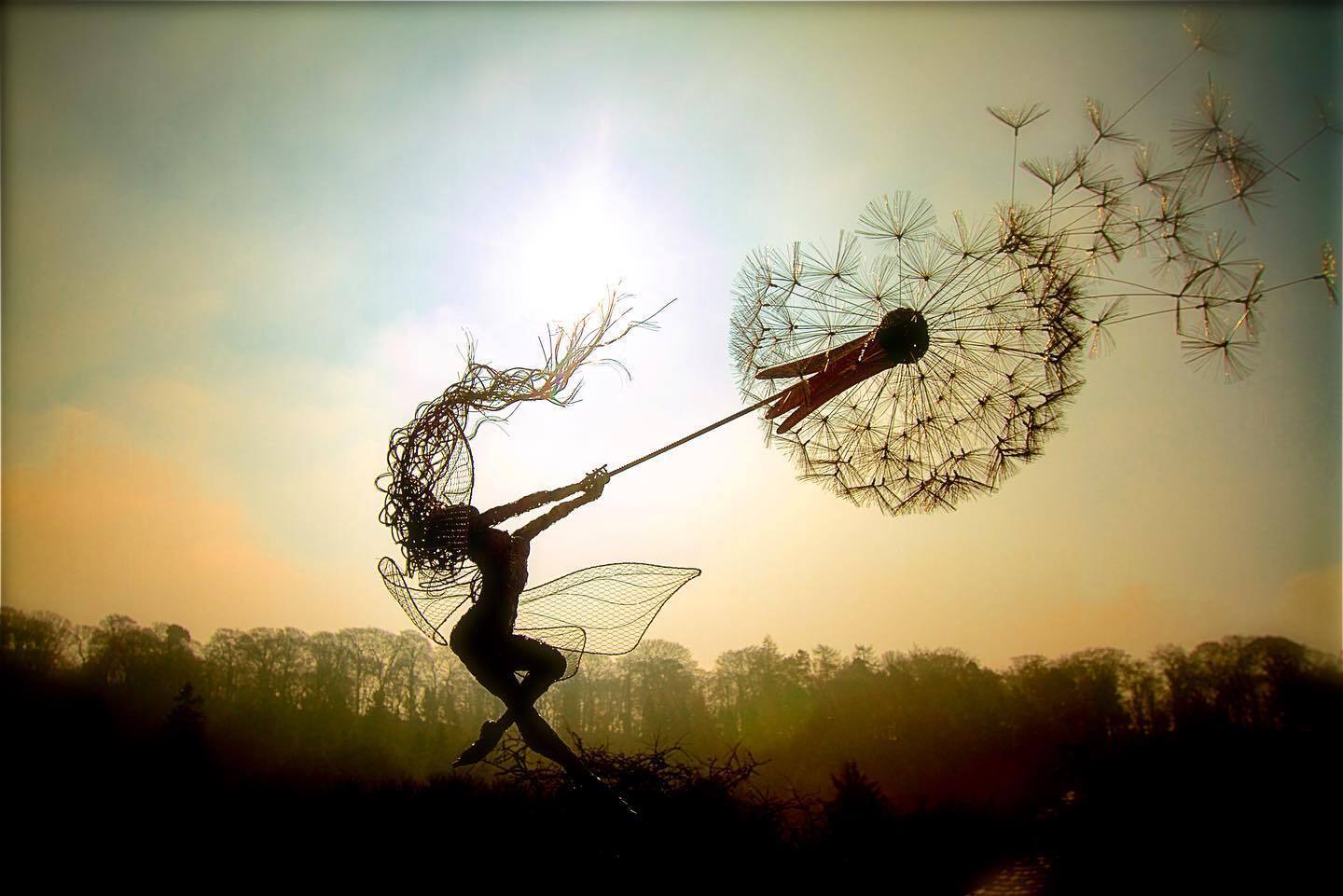 Fairy Steel Garden Sculptures - The Naughty Spirits Are Dancing