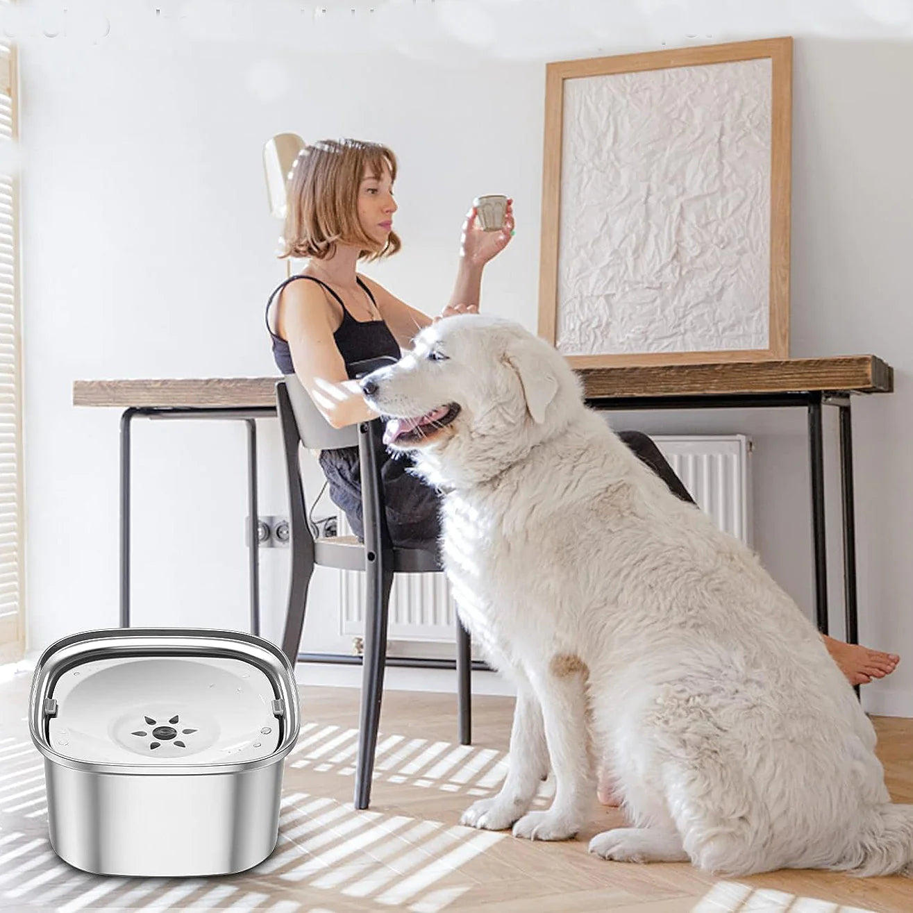 PHONERY SPLASHSHIELD SPILL PROOF WATER BOWL FOR LARGE DOGS
