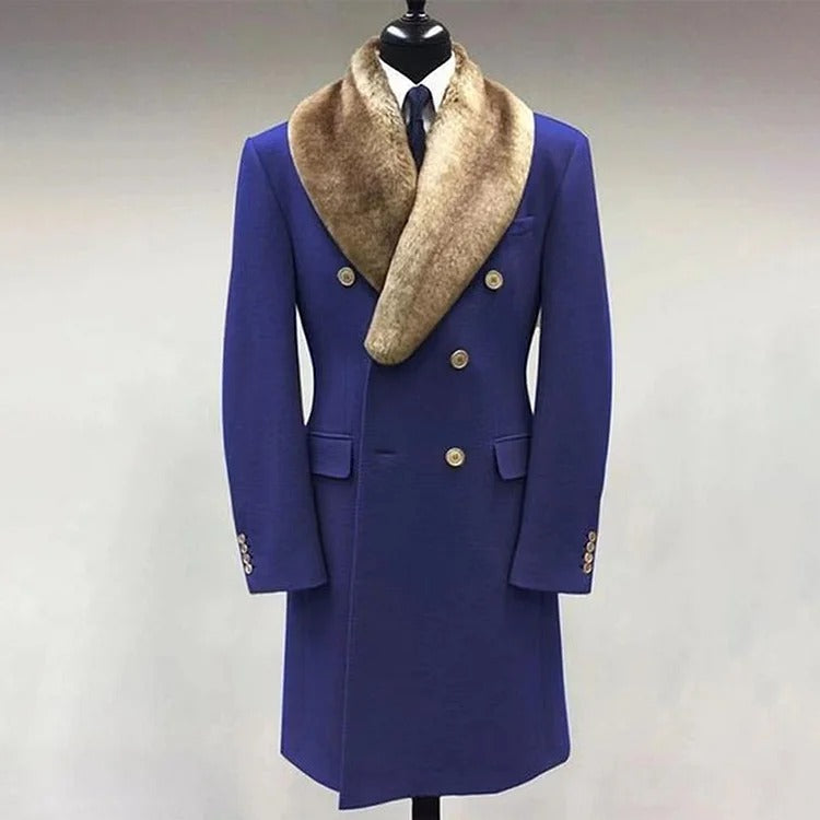 Casual Fashion Fur Lapel Collar Graphic Pattern Long Sleeve Coat