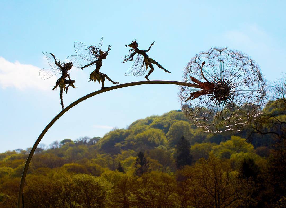 Fairy Steel Garden Sculptures - The Naughty Spirits Are Dancing