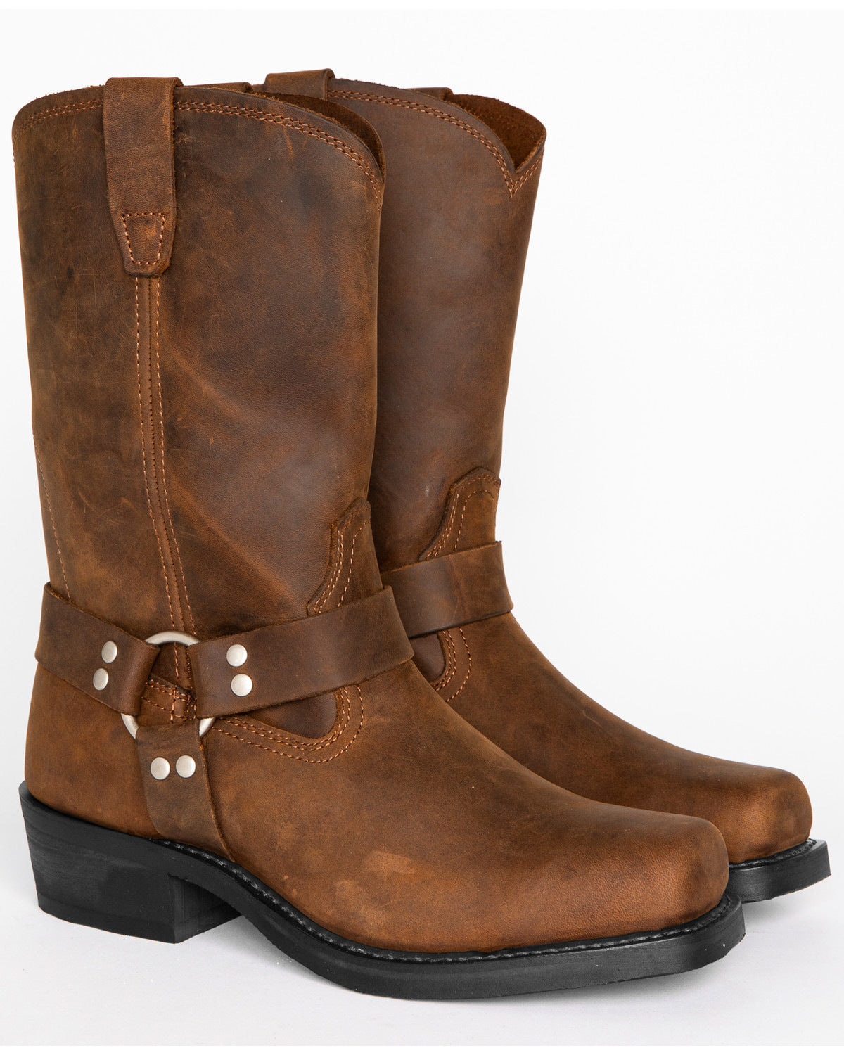 Men's Black Harness Boot - 11 Inch Tall