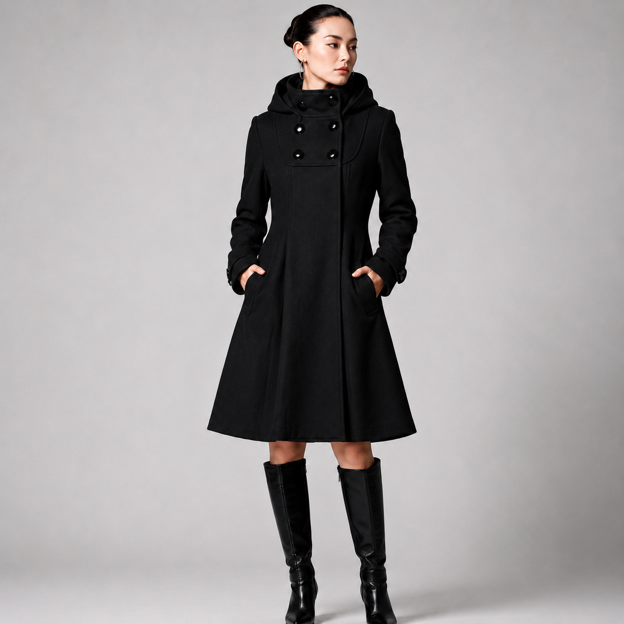 Lorenza | Women's Hooded A-Line Coat