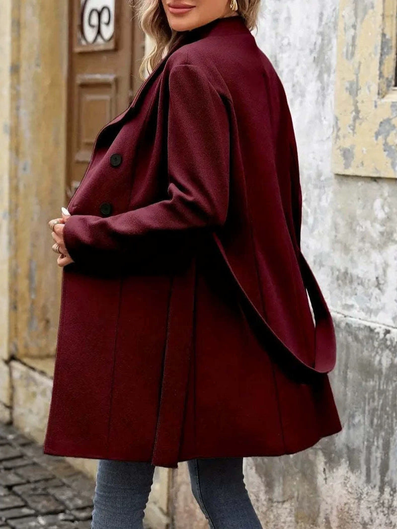 Isolde | Belted Cape Wool Coat