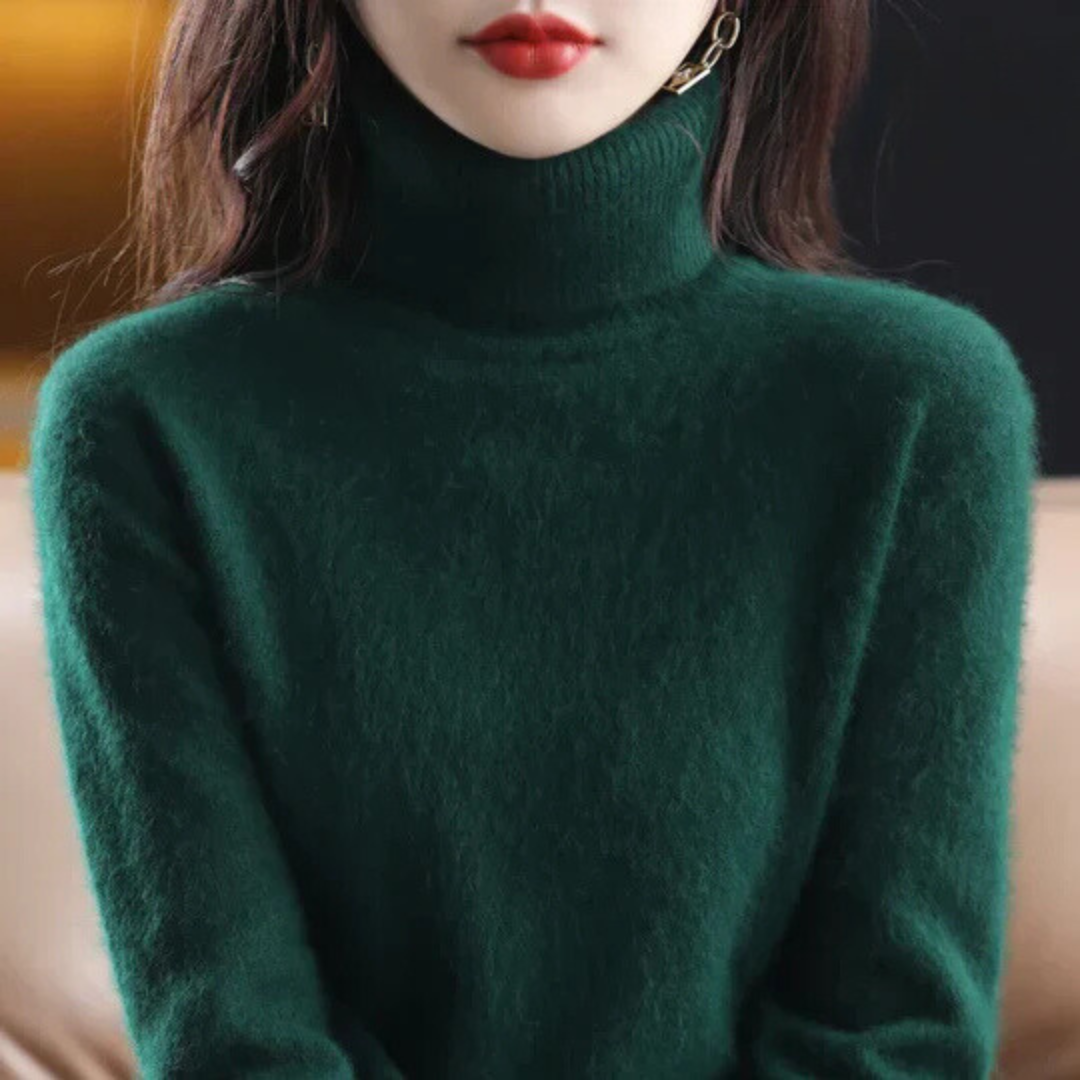 High Neck Cashmere Sweater for Women