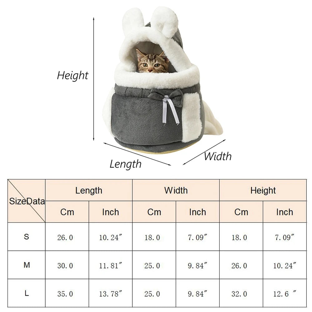 Outdoor Travel Dog Carrier Winter Warm Pet Carrying Backpack for Small Dogs and Cats