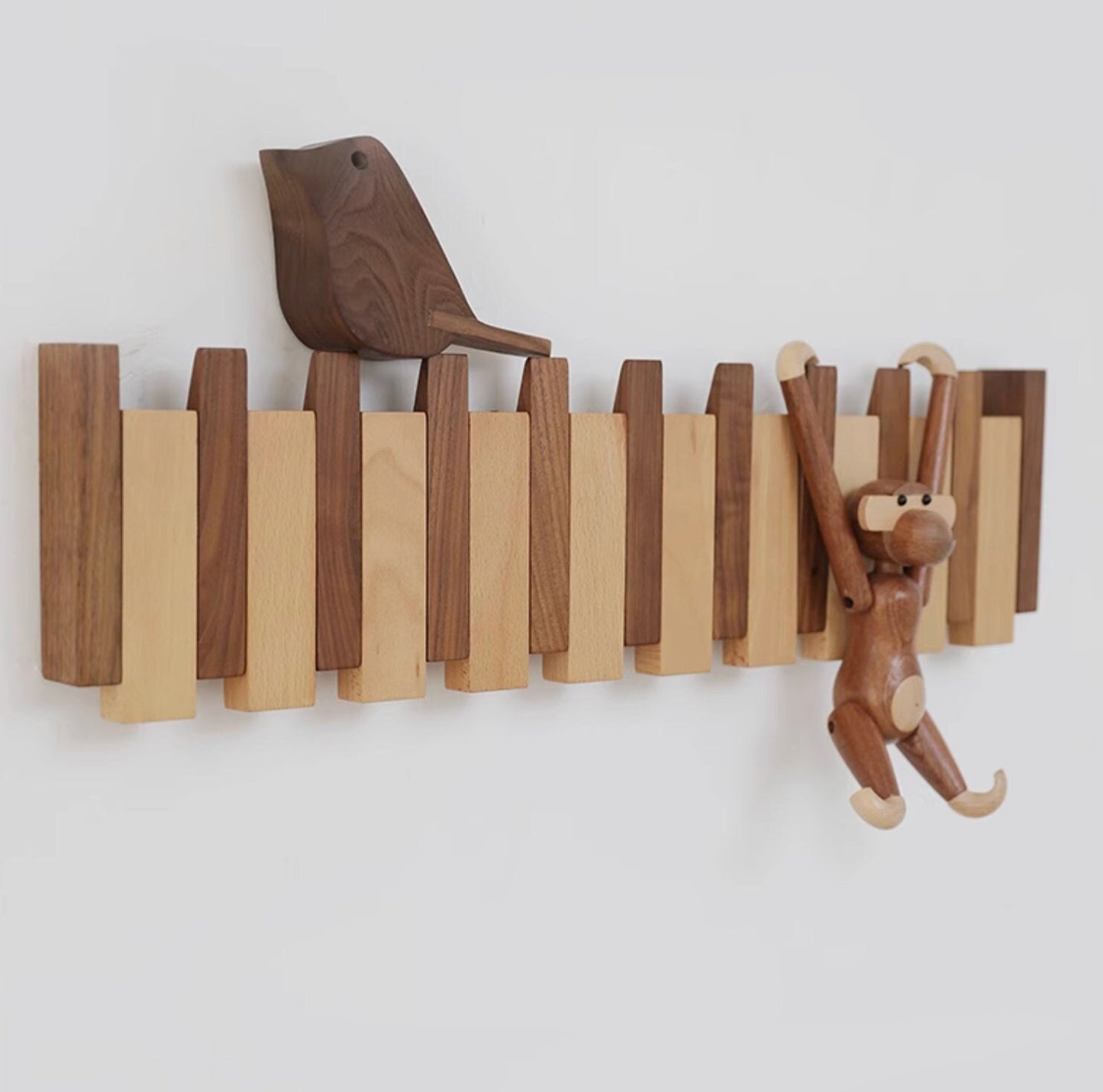 Piano Coat Rack | Entryway Flip Wall Hooks
