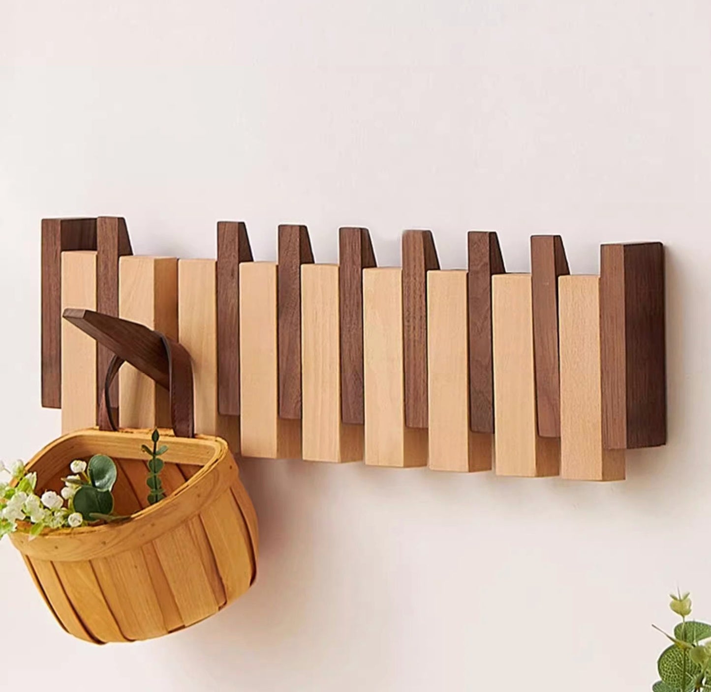 Piano Coat Rack | Entryway Flip Wall Hooks