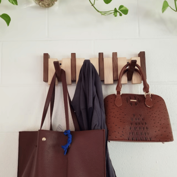 Piano Coat Rack | Entryway Flip Wall Hooks