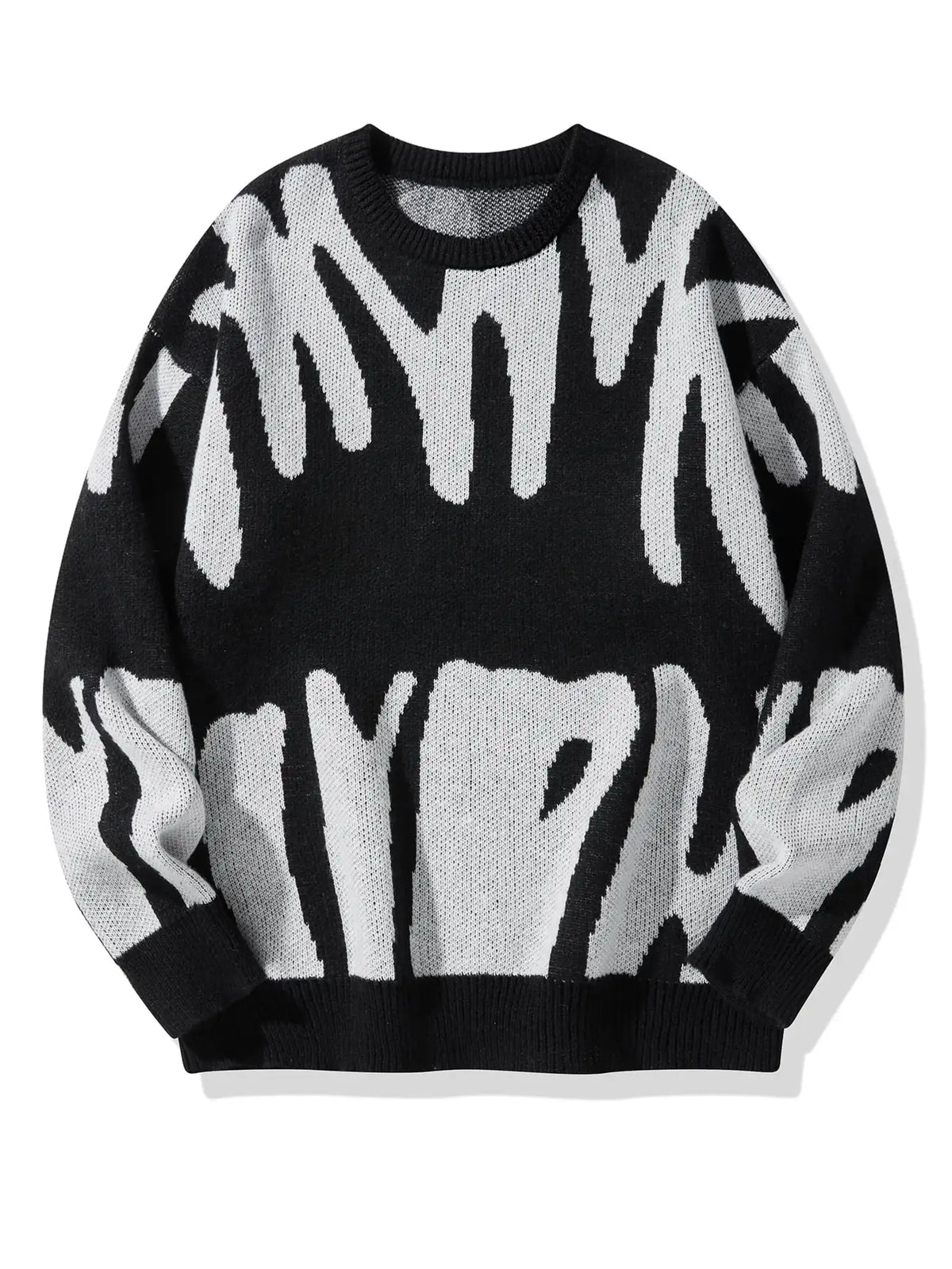 Garen | Abstract Wool Pullover Knit Sweater