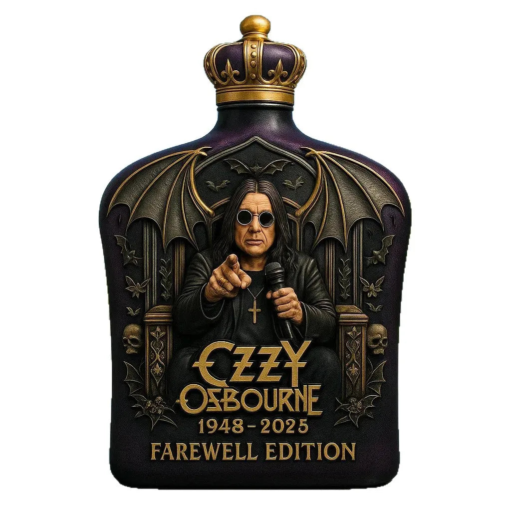 Ozzy Osbourne Embossed Glass Bottle
