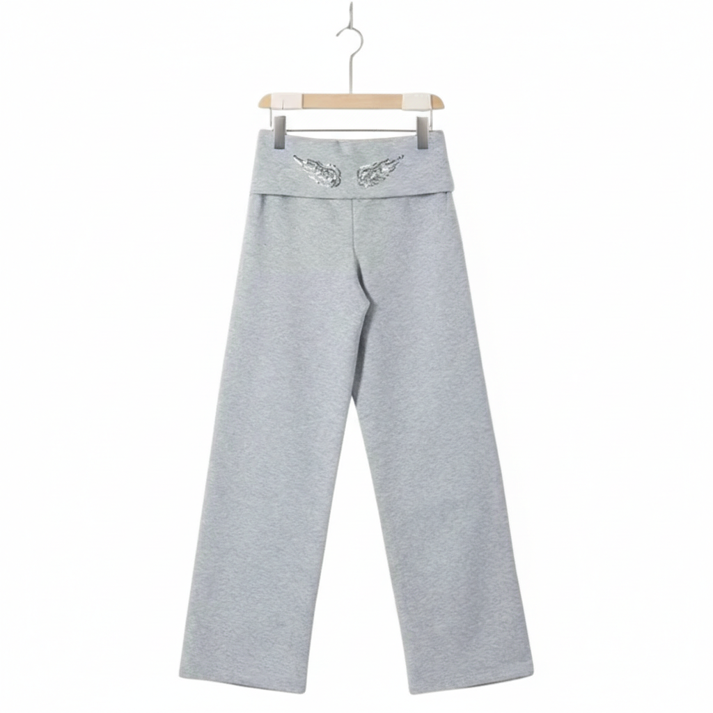 Sequin Graphic Angel Hoodie And Pants Set