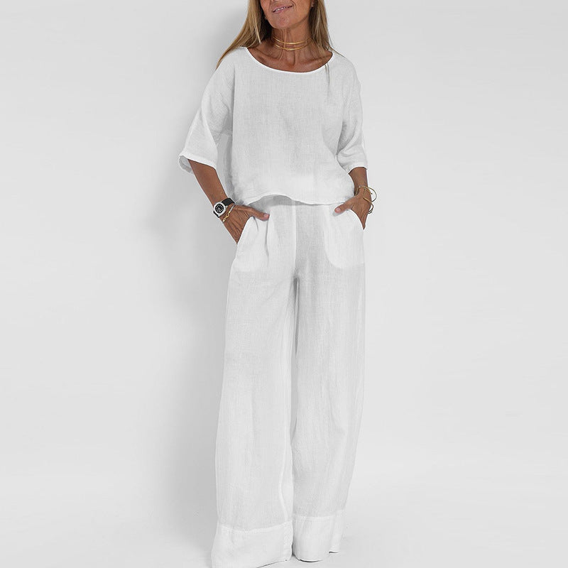 Women's Elegant Loungewear Two Piece Set | Relaxed Fit Comfortable Outfit 3