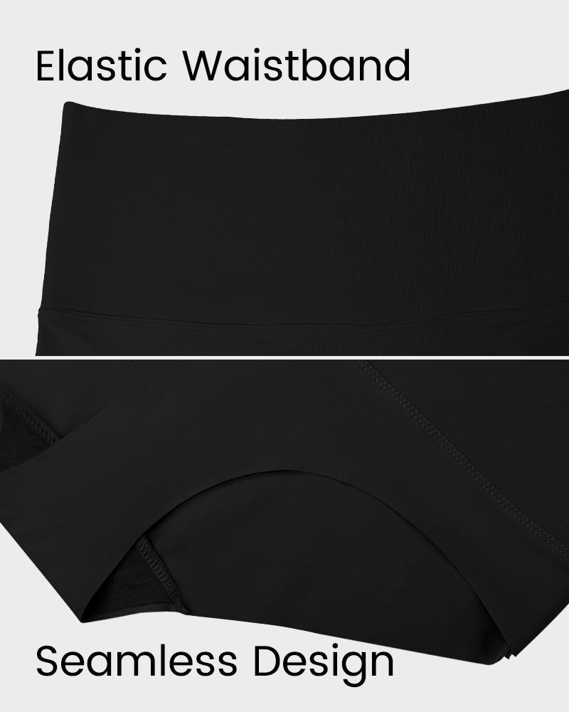Women's Nylon Spandex Seamless Underwear | High-Waisted Tummy Control Briefs 10
