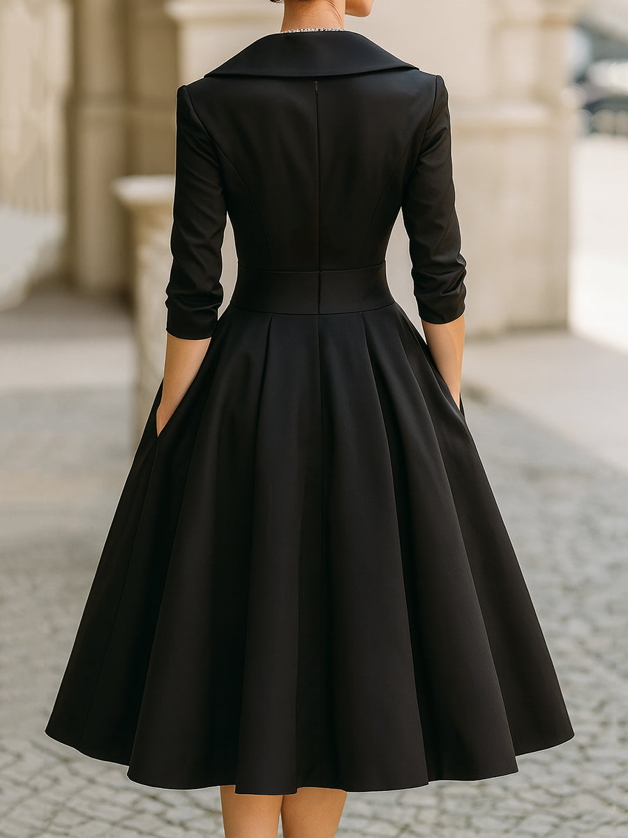 Women's Silky Midi Dress | Elegant Flattering Cocktail Dress for Special Occasions 5