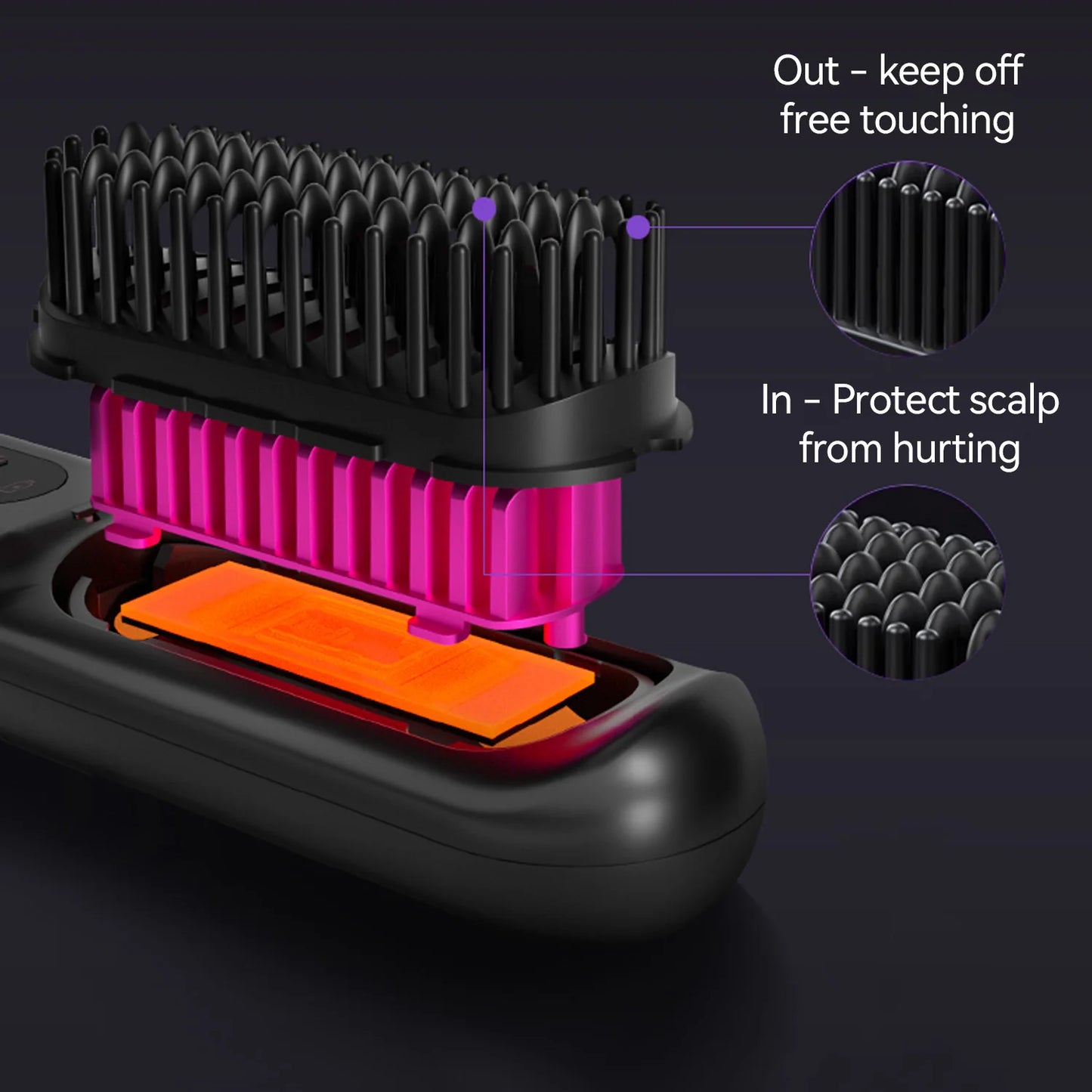 Portable Straightener Brush - GoBrush PRO