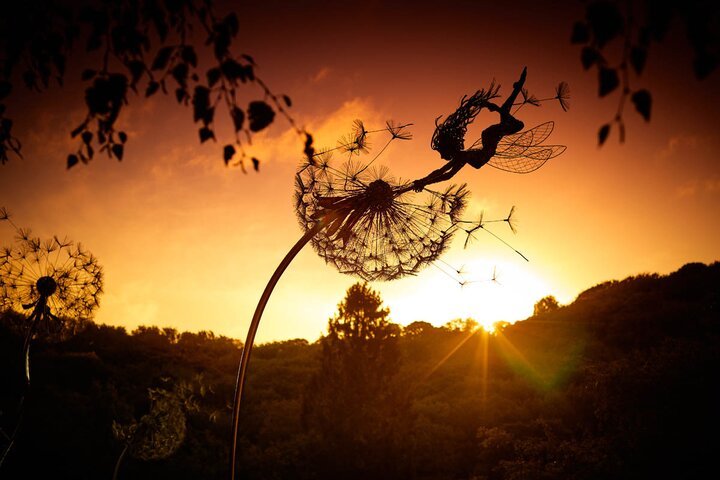 Fairy Steel Garden Sculptures - The Naughty Spirits Are Dancing