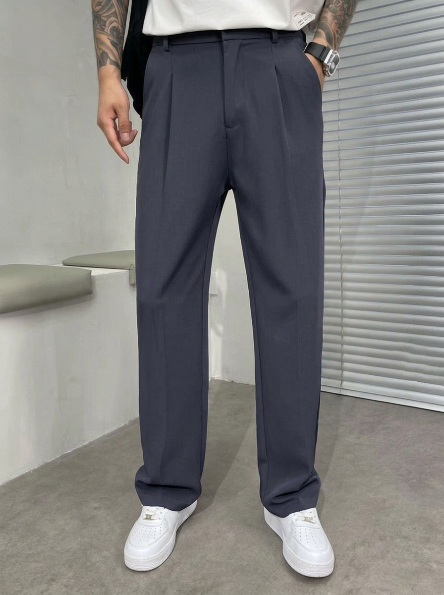 Alton | Men's Double-Pleated Wide-Leg Trousers
