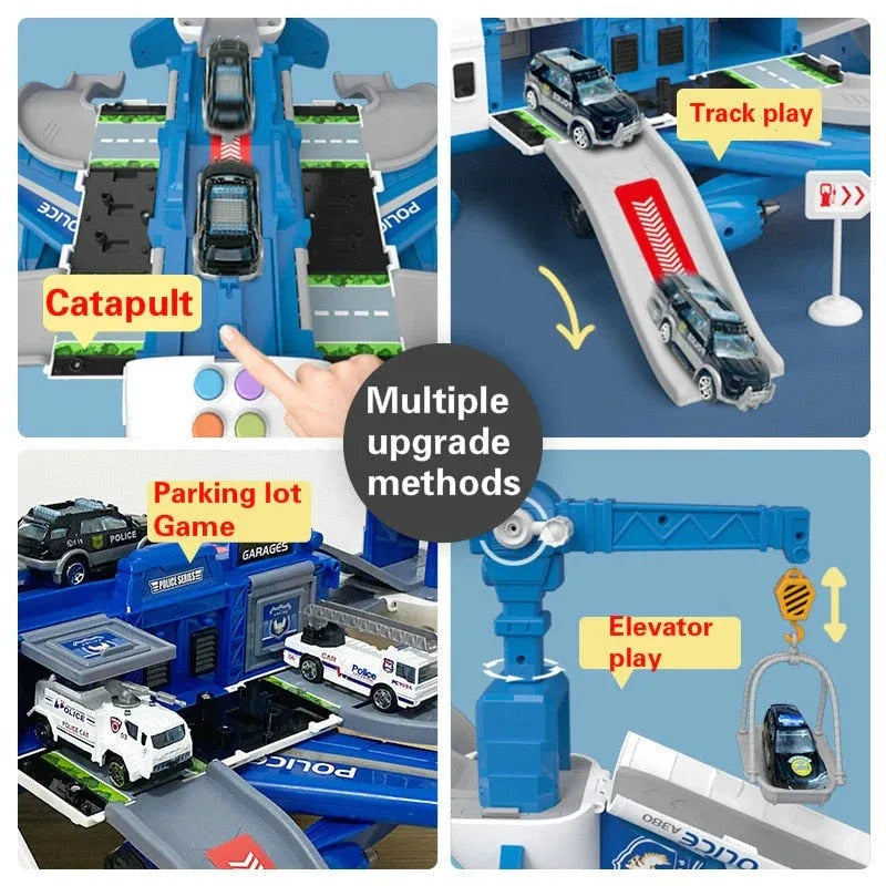 Extra Large Airplane Vehicle Play Sets | Police, Construction or Fireman Toys