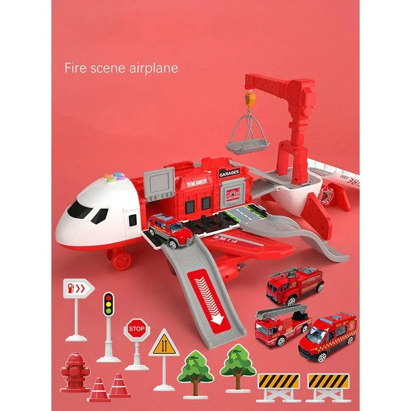 Extra Large Airplane Vehicle Play Sets | Police, Construction or Fireman Toys