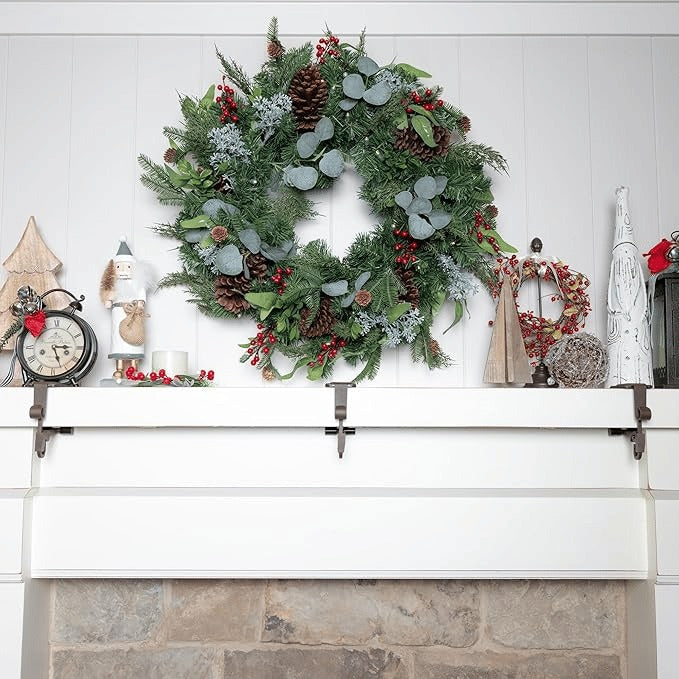 Heavy Duty 2-In-1 Garland And Stocking Hangers