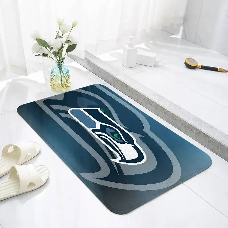 Seattle Seahawks Floor Mat for Home Use – Non-Slip Laundry, Living Room & Entryway Rug