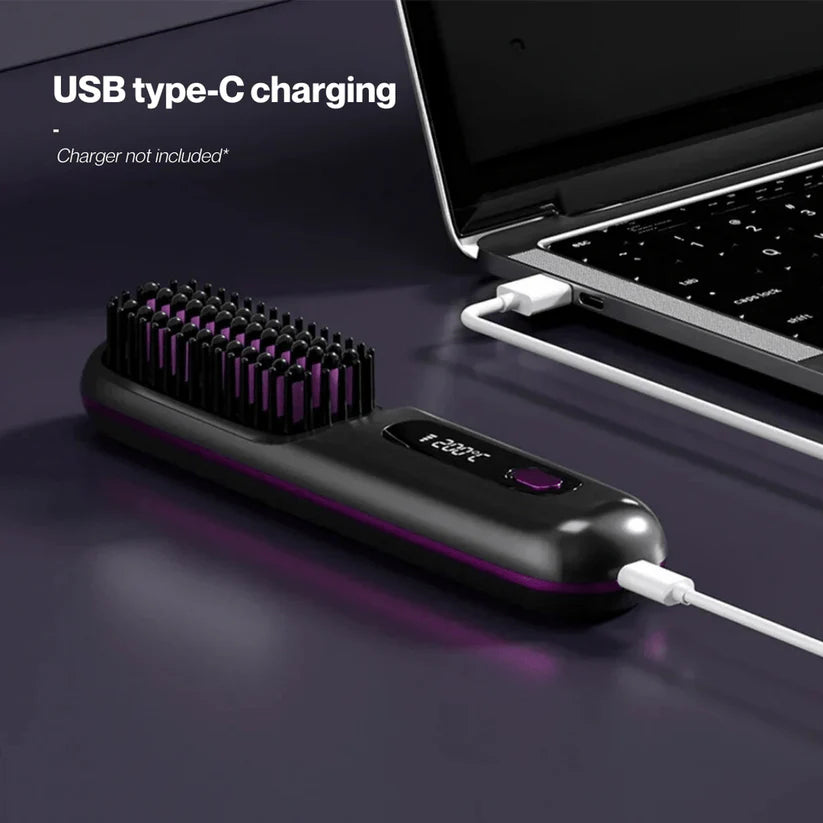 Portable Straightener Brush - GoBrush PRO