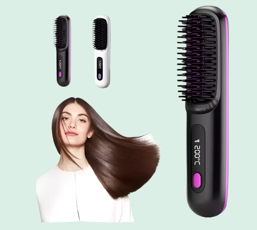 Portable Straightener Brush - GoBrush PRO