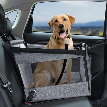 Foldable Dog Car Seat with Waterproof Pad