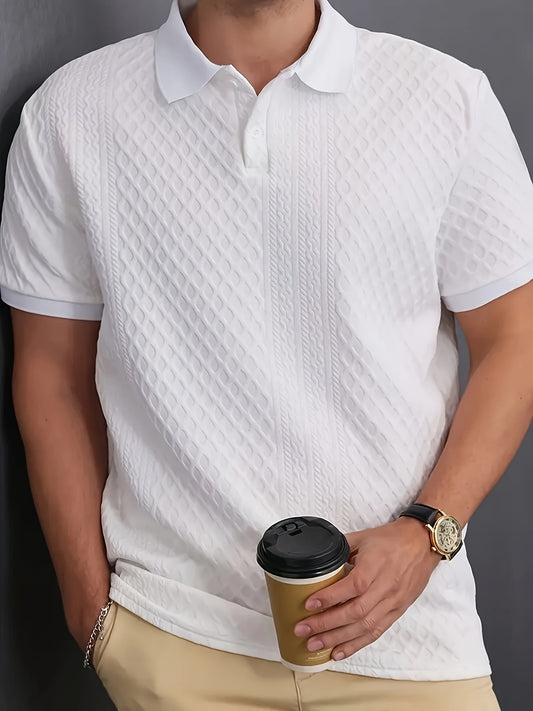 Percival | Men's Textured Polo Shirt