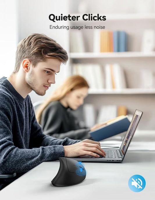 Ergonomic Wireless Mouse with Multi-Device Connectivity and Enhanced Precision