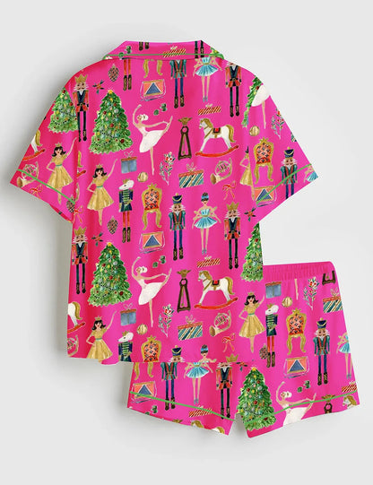Women's Christmas Nutcracker Short Sleeve Pajama Set