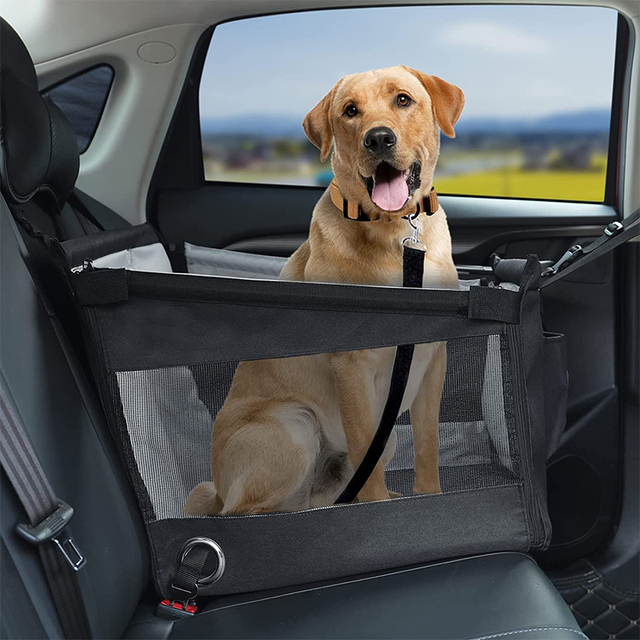 Foldable Dog Car Seat with Waterproof Pad