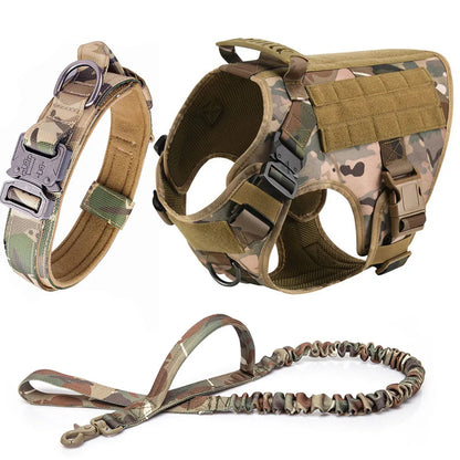 Dog Harness, Collar & Leash – k9 Tactical Working Dog Set