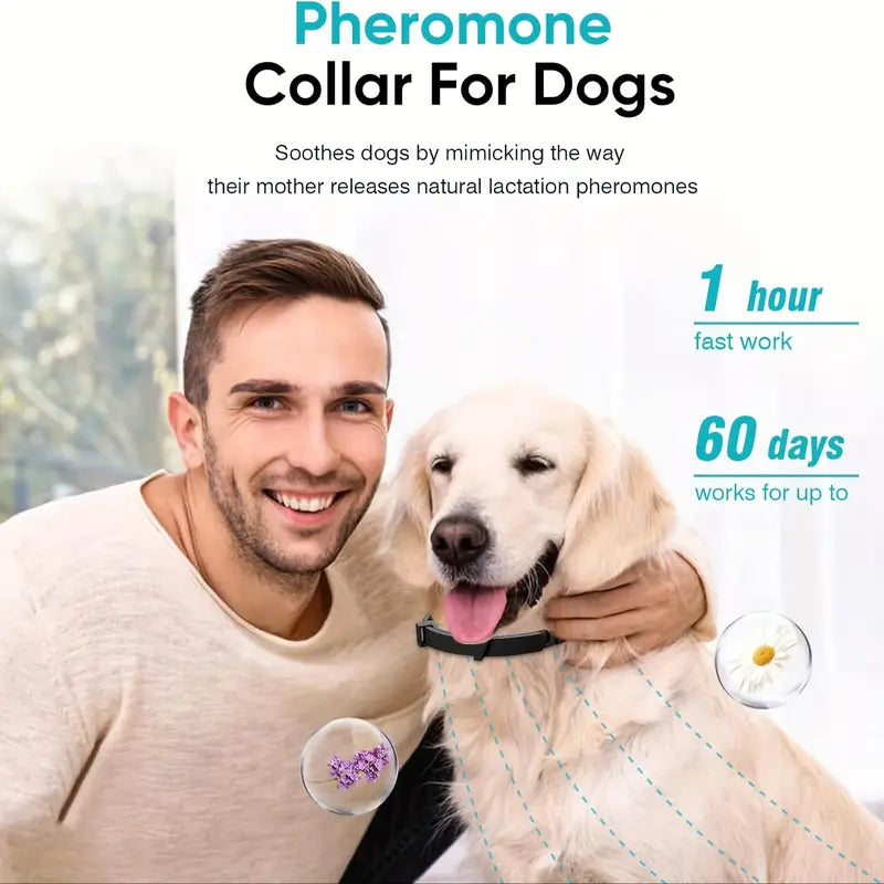 Calming Collars for dogs  - Adjustable and Waterproof Dog Anxiety Relief Collars