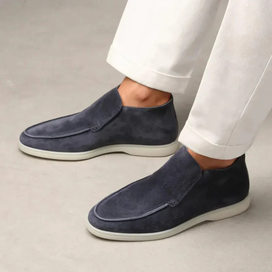 Men's Classic Suede Loafer Boots – Comfortable Slip-On Fit