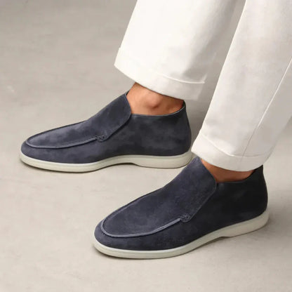 Men's Classic Suede Loafer Boots – Comfortable Slip-On Fit