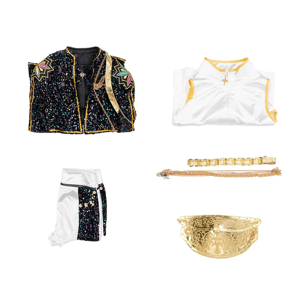 Pop Stars Rumi Costume Kpop Demon Hunters Golden Black Dance Outfit St