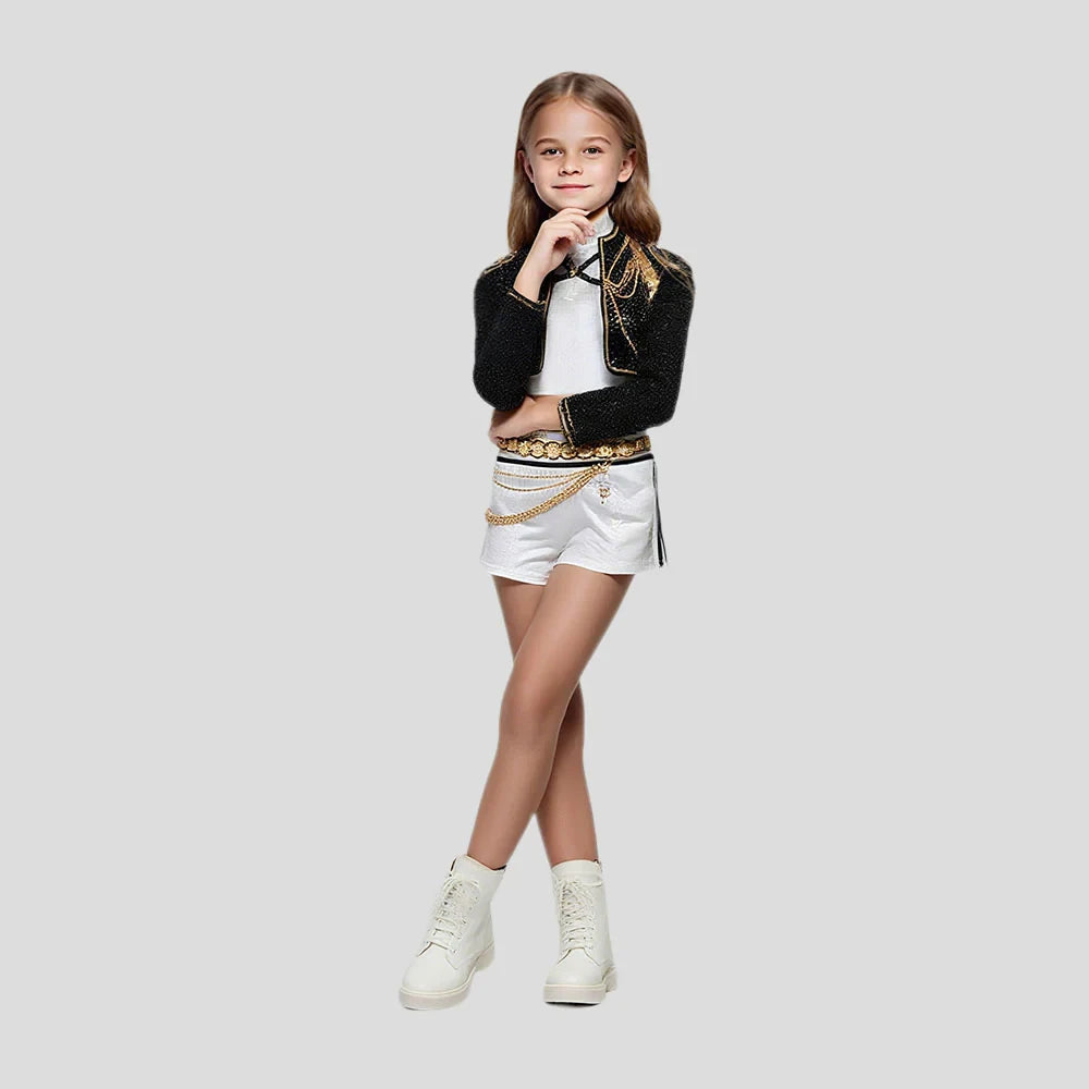 Pop Stars Rumi Costume Kpop Demon Hunters Golden Black Dance Outfit Stage Performance Suit