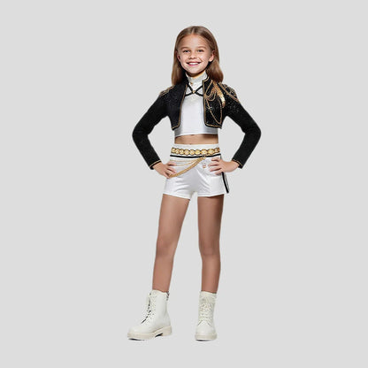 Pop Stars Rumi Costume Kpop Demon Hunters Golden Black Dance Outfit St