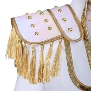 White Pop Star Cosplay Outfit What It Sounds Like Dance Dress Performance Costume