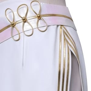White Pop Star Cosplay Outfit What It Sounds Like Dance Dress Performance Costume
