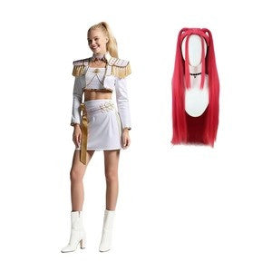 White Pop Star Cosplay Outfit What It Sounds Like Dance Dress Performance Costume
