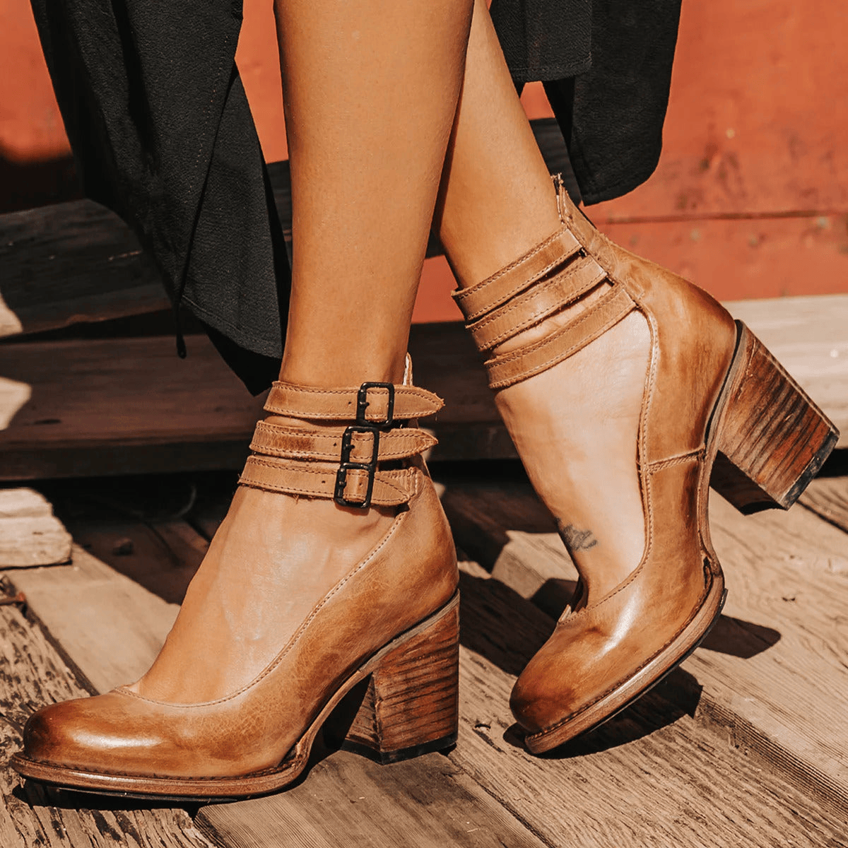 Marigold | Stylish Faux Leather Ankle Boots
