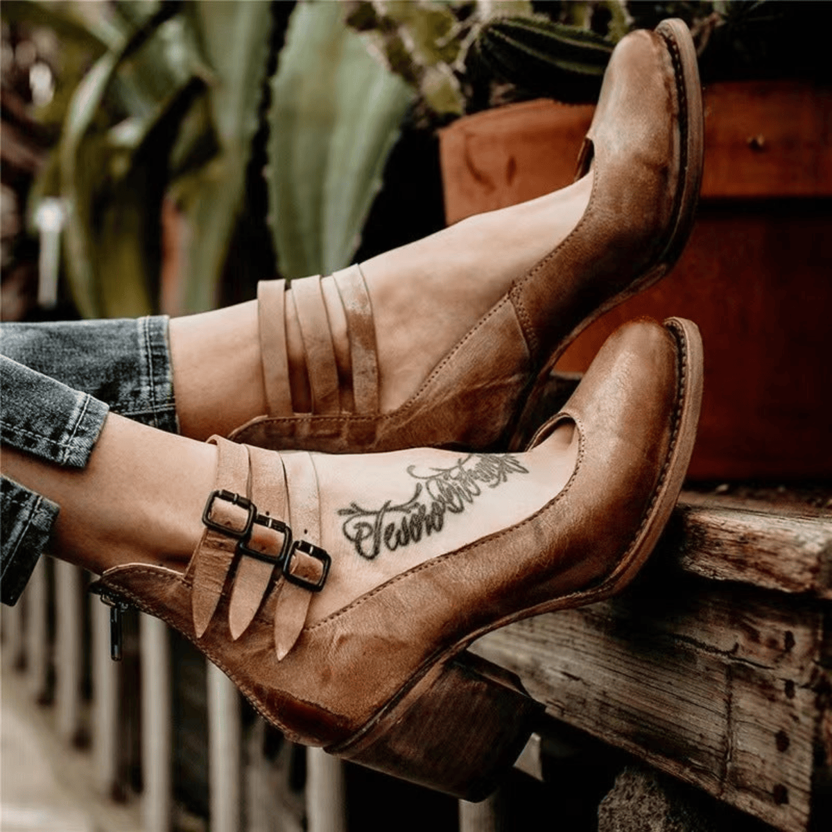 Marigold | Stylish Faux Leather Ankle Boots