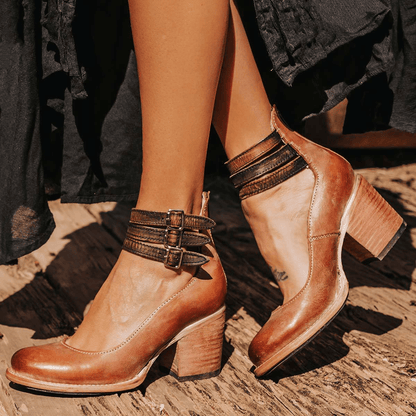 Marigold | Stylish Faux Leather Ankle Boots